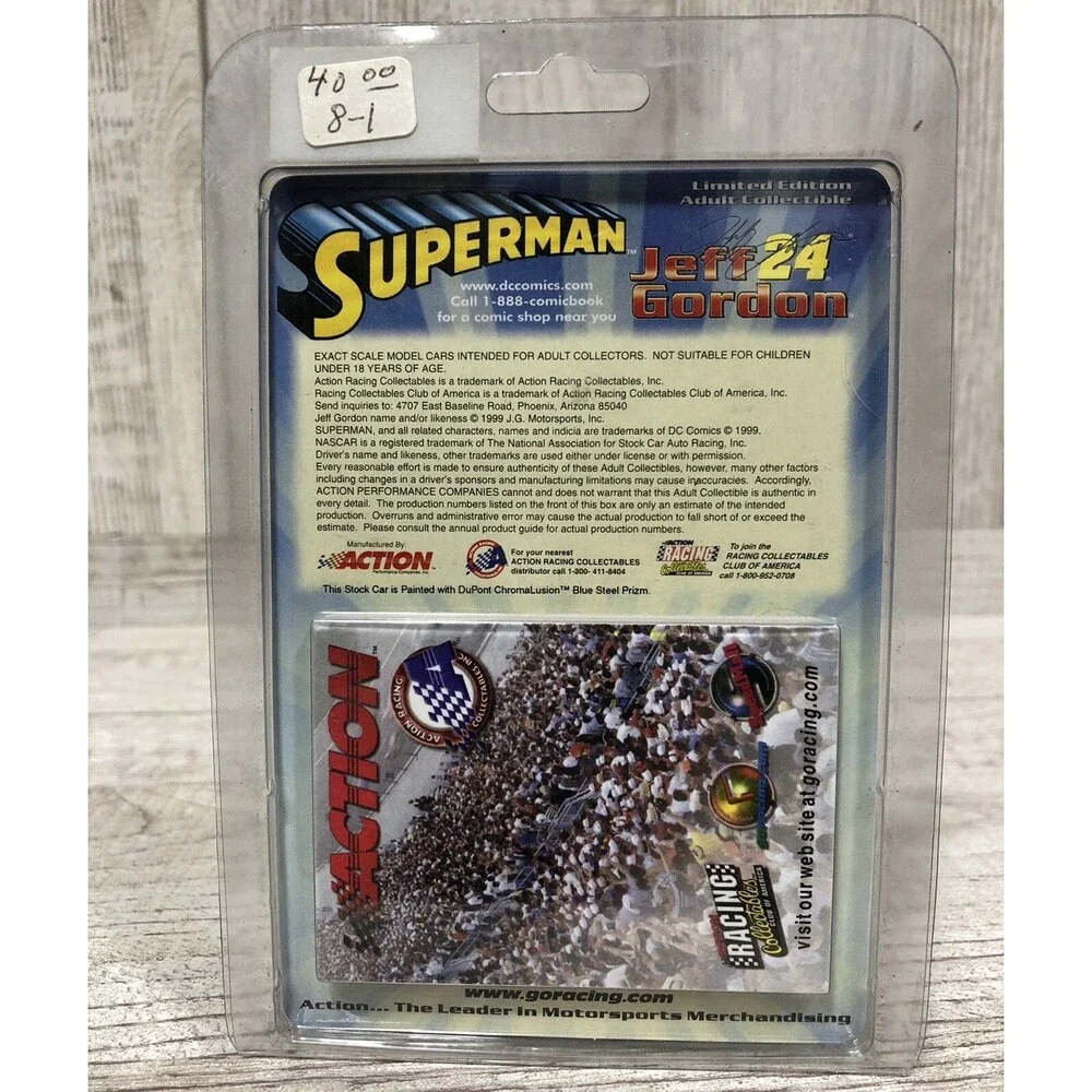 Lot Of 2 Action 1999 Lifetime/LE Series Jeff Gordon Superman #24 1:64 NIB